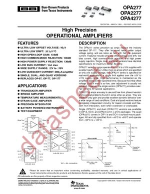 OPA277P datasheet  